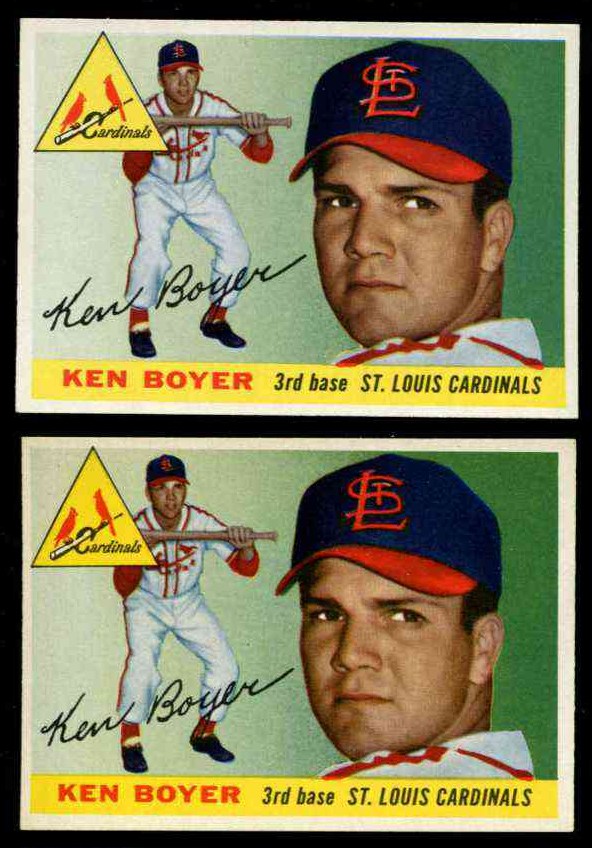 1955 Topps #125 Ken Boyer ROOKIE [#] (Cardinals)  cards value