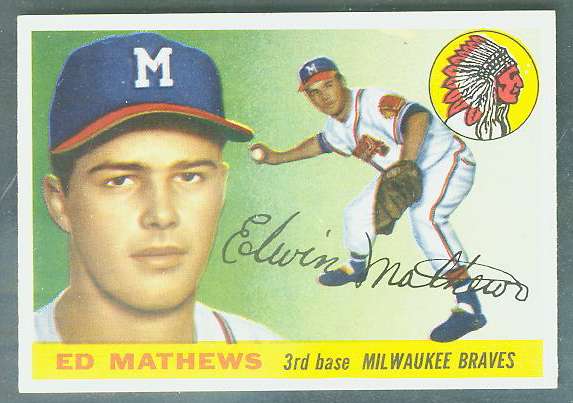 1955 Topps #155 Ed Mathews HIGH NUMBER [#] (Braves)  cards value