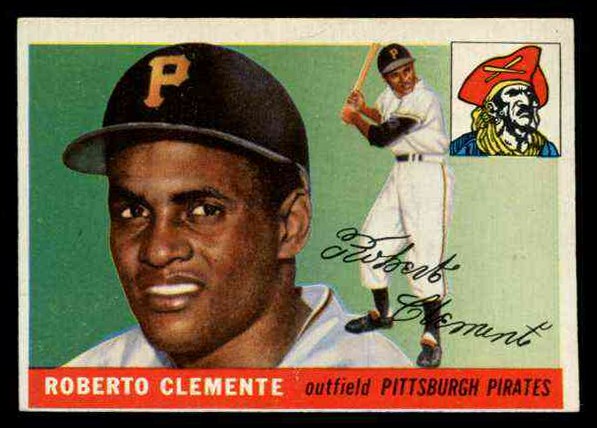 1955 Topps #164 Roberto Clemente ROOKIE SCARCE HIGH NUMBER [#] (Pirates)  cards value