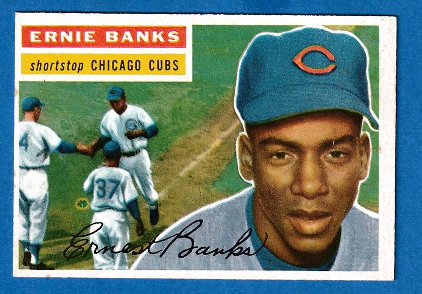 1956 Topps # 15 Ernie Banks [GB] [#PSA] (Cubs)  cards value