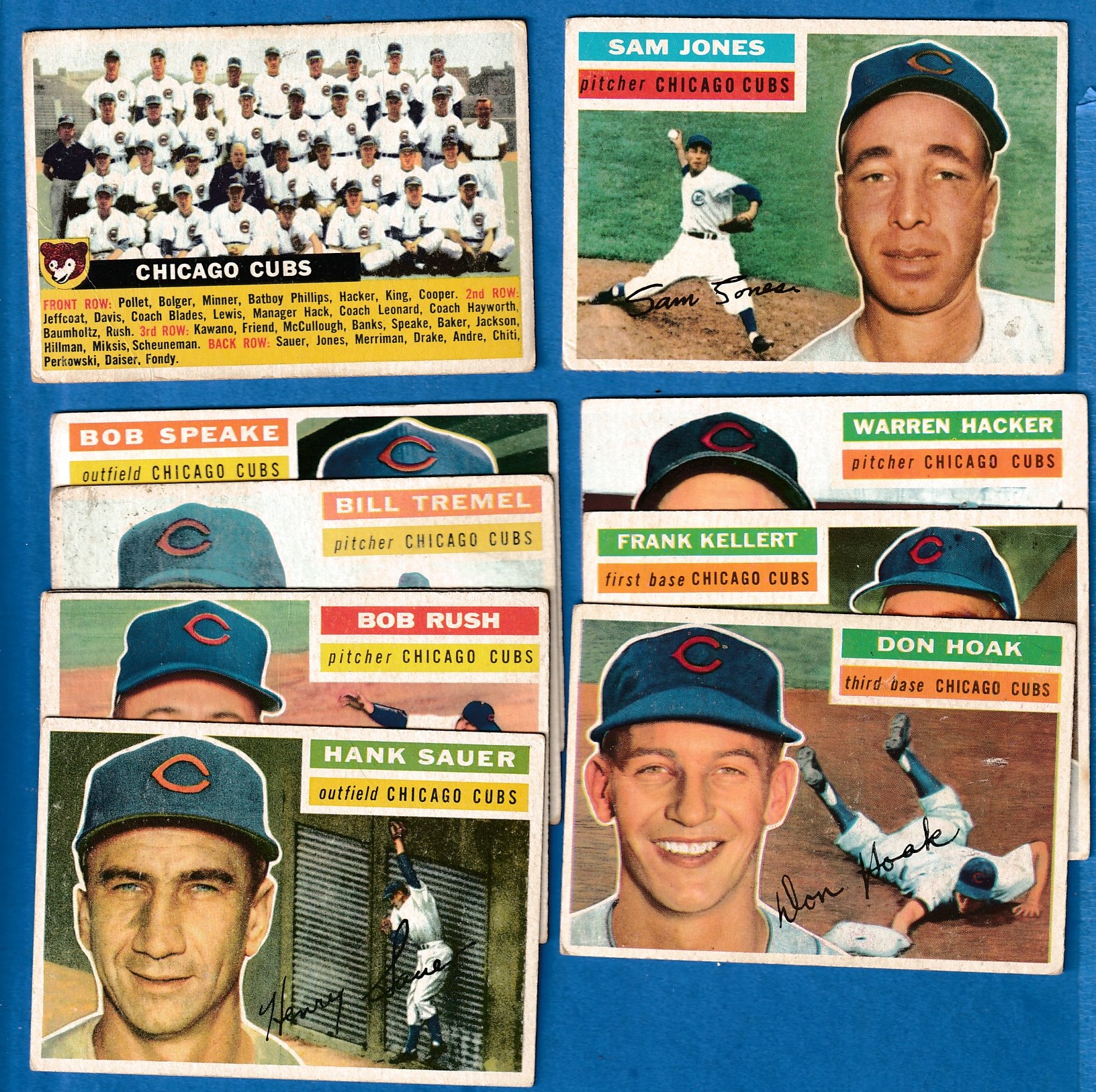 1956 Topps  - CUBS - Starter Team Set/Lot (14 different w/Team Card)  cards value