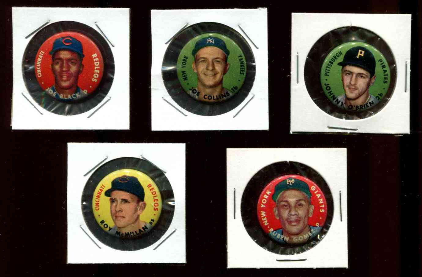 Johnny O'Brien - 1956 Topps PIN (Pirates)  cards value