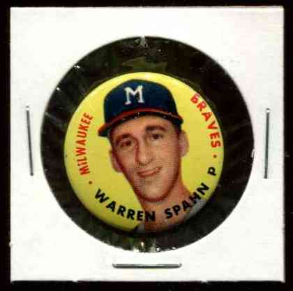 Warren Spahn - 1956 Topps PIN (Braves)  cards value