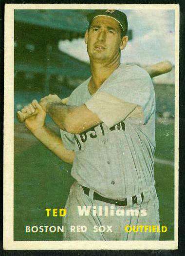 1957 Topps #  1 Ted Williams [#] (Red Sox)  cards value