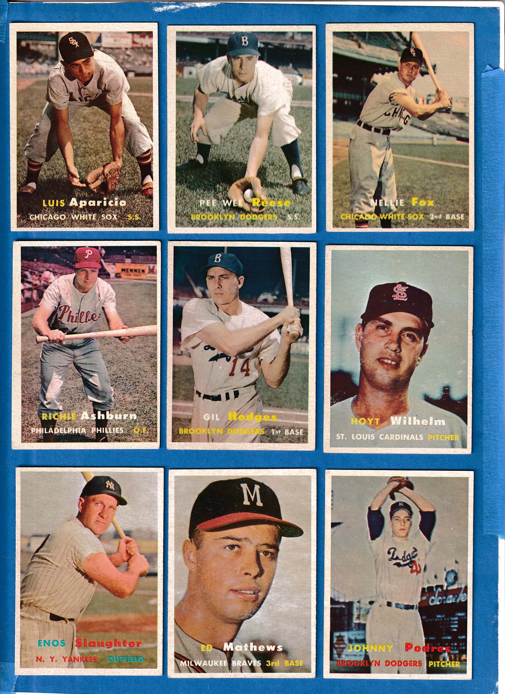 1957 Topps #  7 Luis Aparicio [#] (White Sox)  cards value