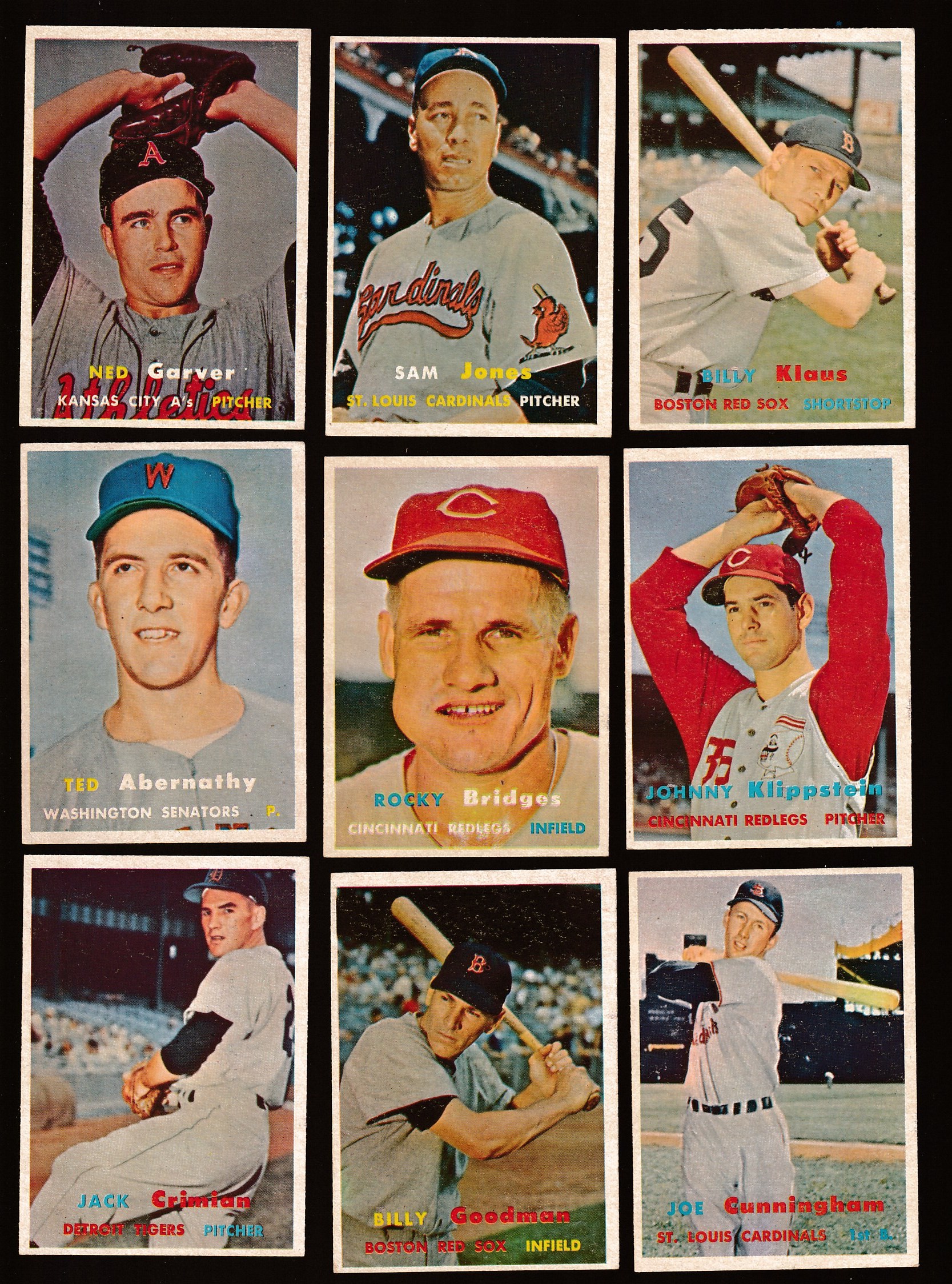 1957 Topps #304 Joe Cunningham SCARCE MID SERIES (Cardinals)  cards value