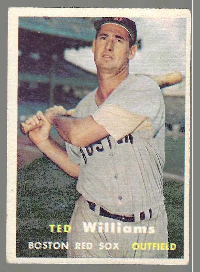 1957 Topps #  1 Ted Williams [#ll] (Red Sox)  cards value