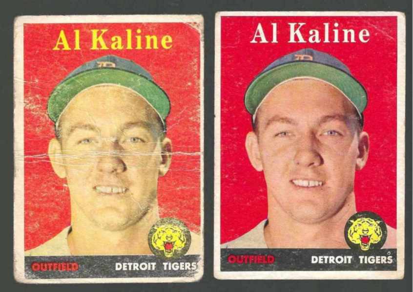 1958 Topps # 70b Al Kaline [VAR:Yellow Letter] (Tigers)  cards value