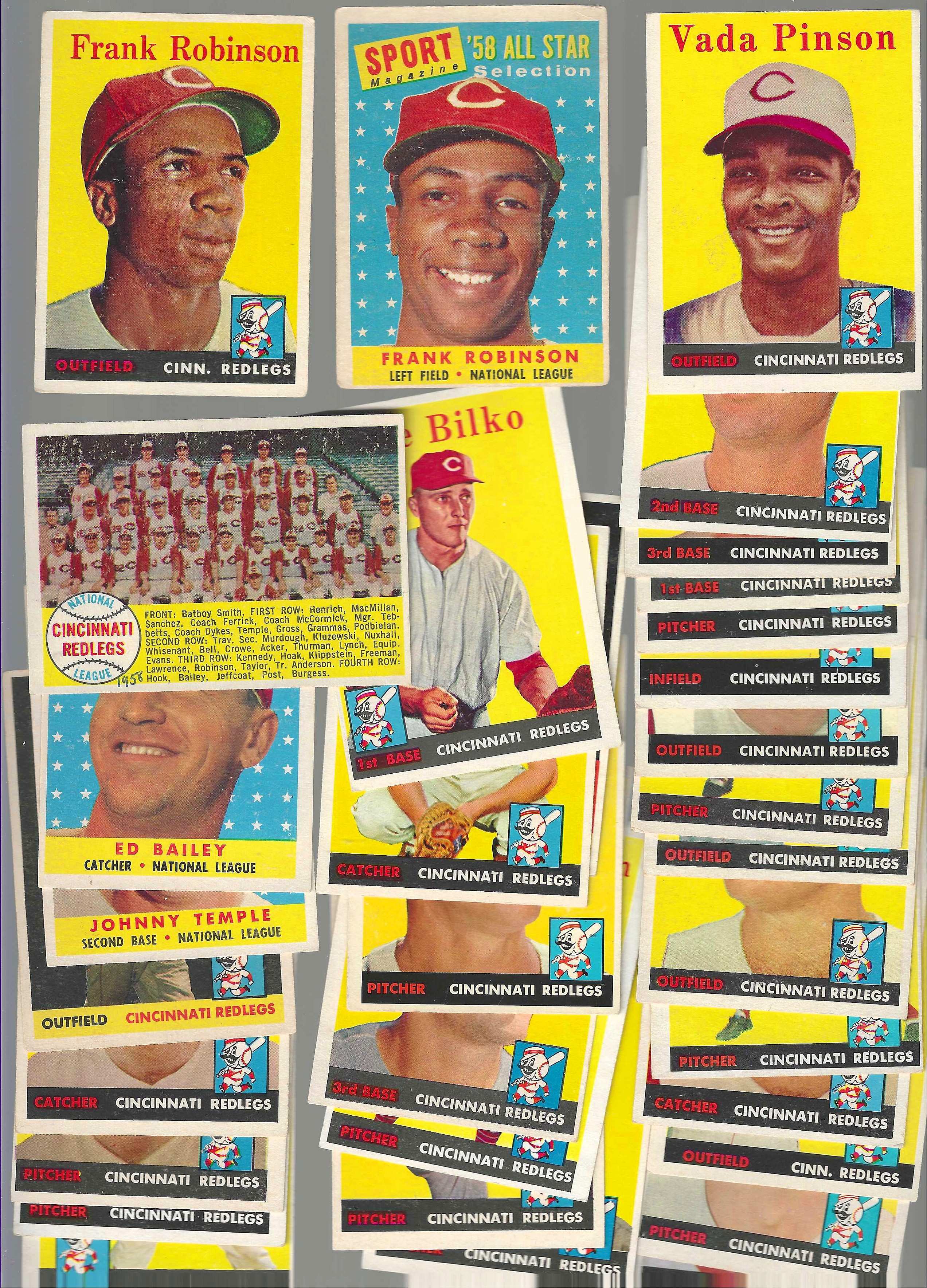 1958 Topps  - REDS - Near Complete MASTER Team Set (32/33)  cards value