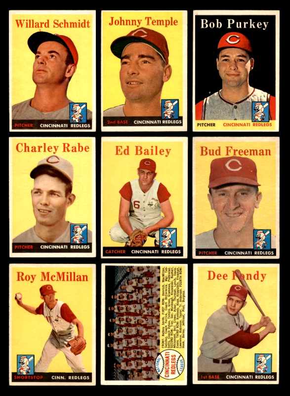 1958 Topps  - REDS - Near Complete Team Set (29/30)  cards value