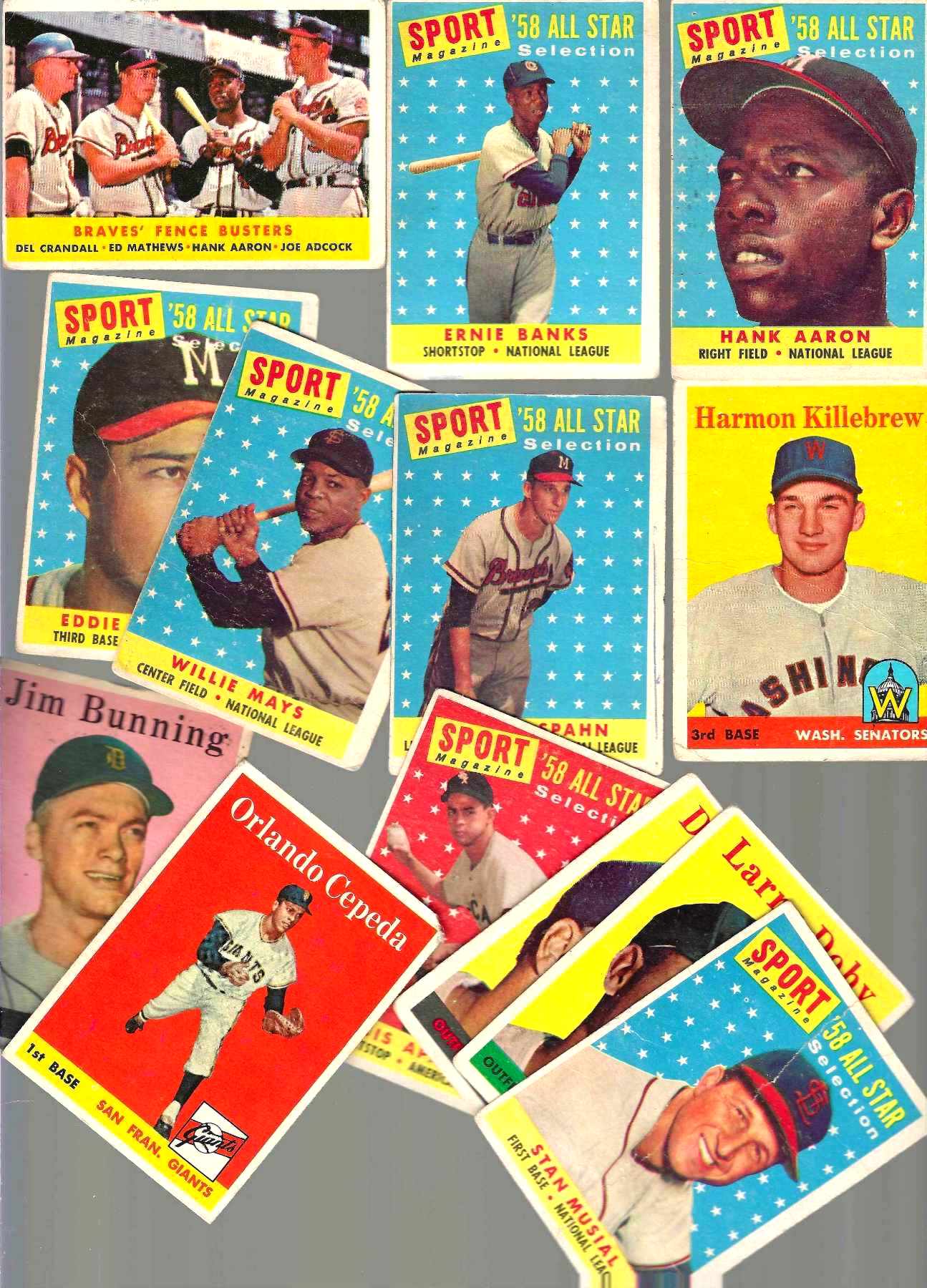 1958 Topps  -   Lot of (260) different - Packed with Hall-of-Famers !!!  cards value