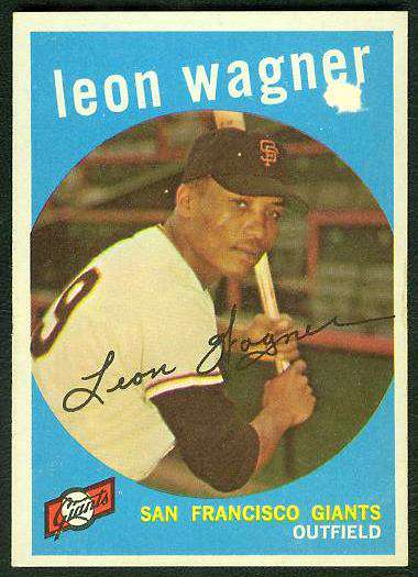 1959 Topps #257 Leon Wagner ROOKIE (Giants)  cards value