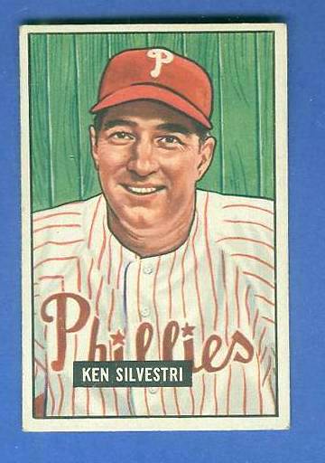 1951 Bowman #256 Ken Sylvestri SCARCE HIGH# (Phillies)  cards value