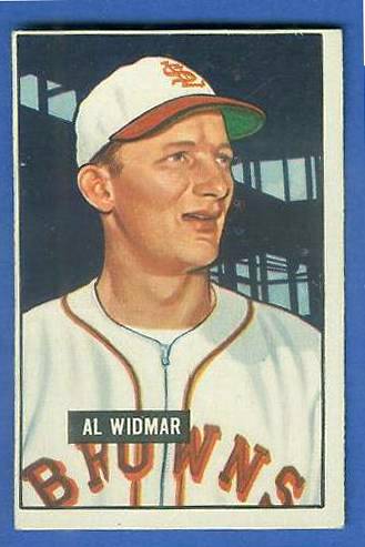 1951 Bowman #281 Al Widmar SCARCE HIGH# (St. Louis Browns)  cards value