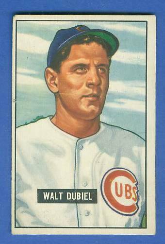 1951 Bowman #283 Walt Dubiel SCARCE HIGH# (Cubs)  cards value