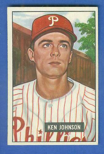 1951 Bowman #293 Ken Johnson SCARCE HIGH# (Phillies)  cards value