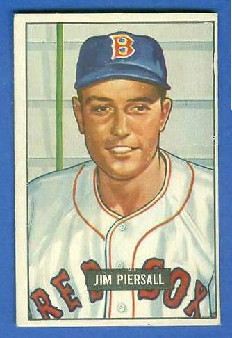 1951 Bowman #306 Jimmy Piersall ROOKIE SCARCE HIGH# (Red Sox)  cards value