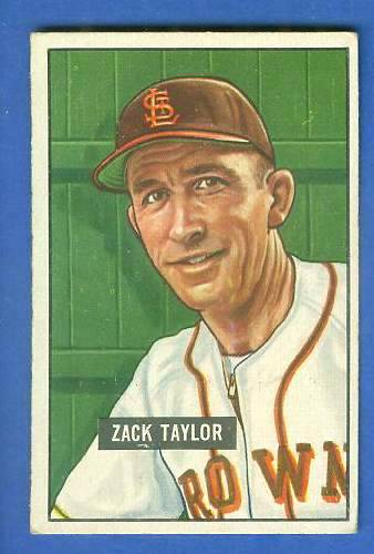 1951 Bowman #315 Zack Taylor SCARCE HIGH# (St. Louis Browns)  cards value
