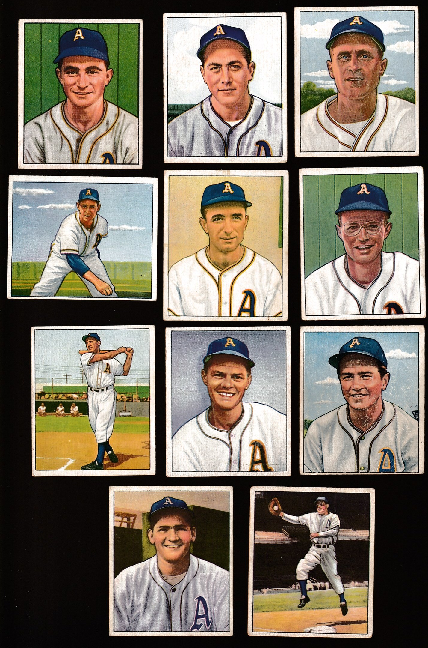 1950 Bowman  - ATHLETICS/A's(Philadelphia) - Starter Team Set (9/15)  cards value