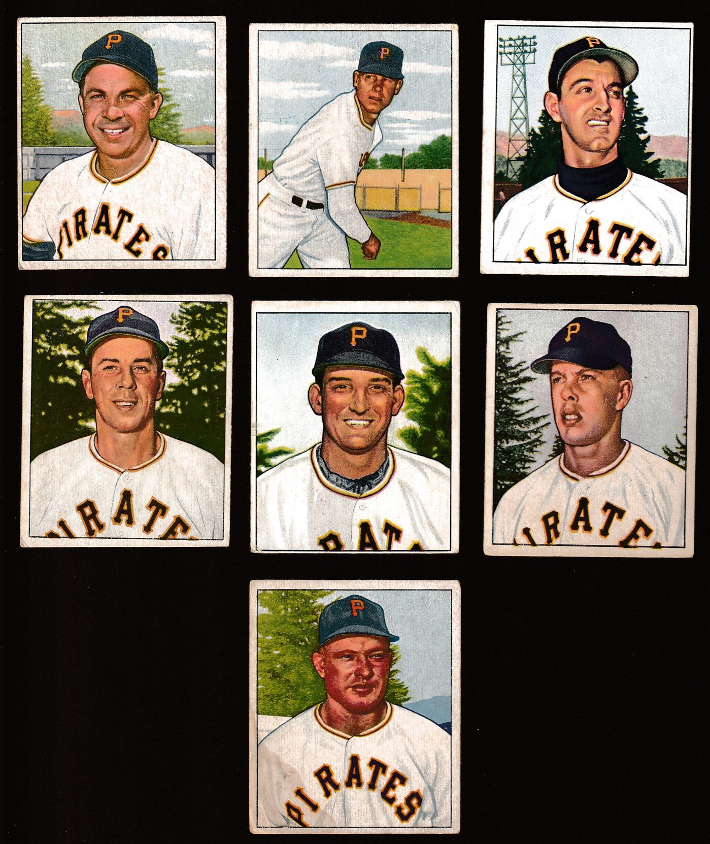 1950 Bowman  - PIRATES - Starter Team Set (6)  cards value
