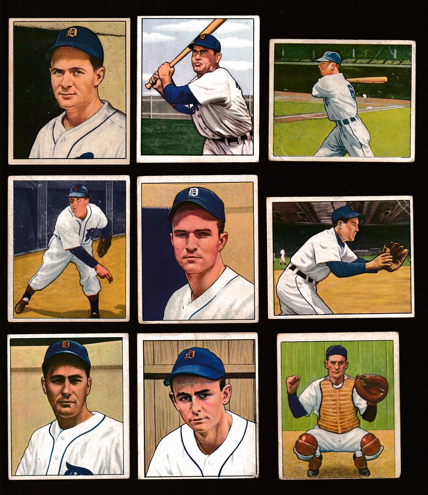 1950 Bowman  - TIGERS - Starter Team Set (7)  cards value