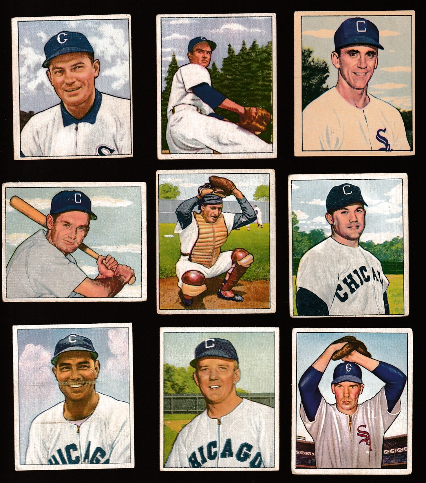 1950 Bowman  - WHITE SOX - Starter Team Set (9/14)  cards value
