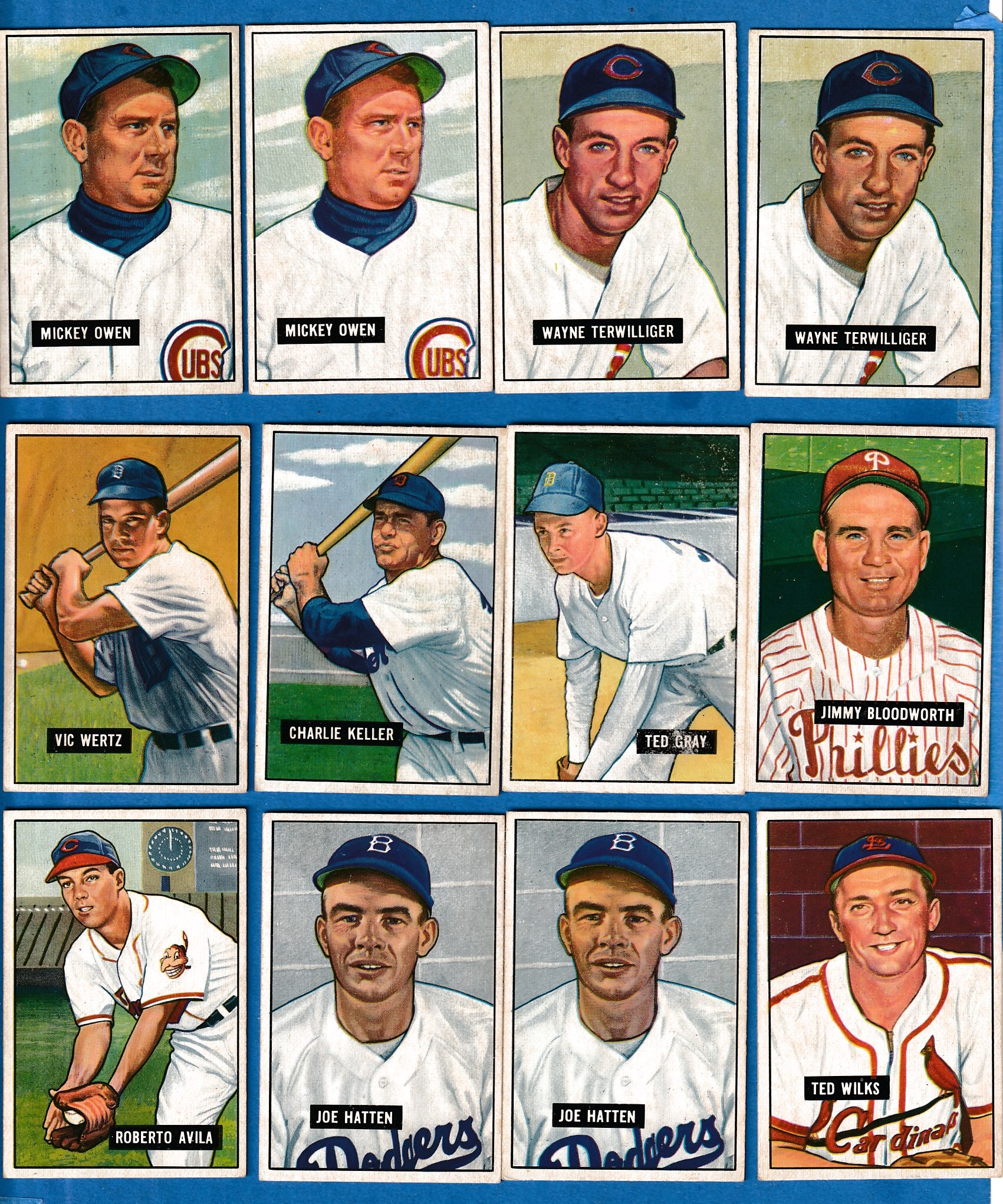 1951 Bowman #175 Wayne Terwilliger (Cubs)  cards value