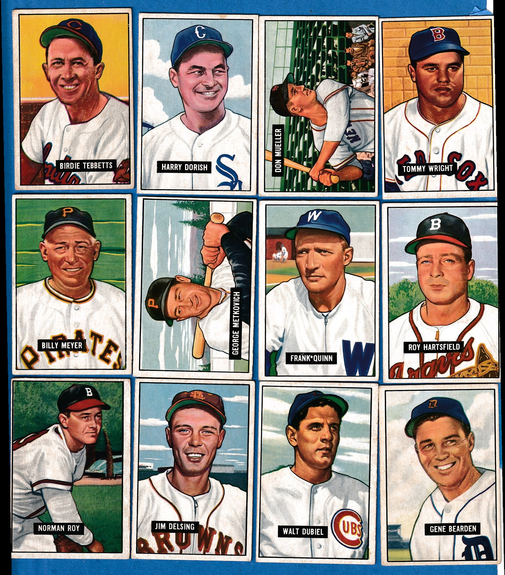 1951 Bowman #284 Gene Bearden SCARCE HIGH# (Tigers)  cards value