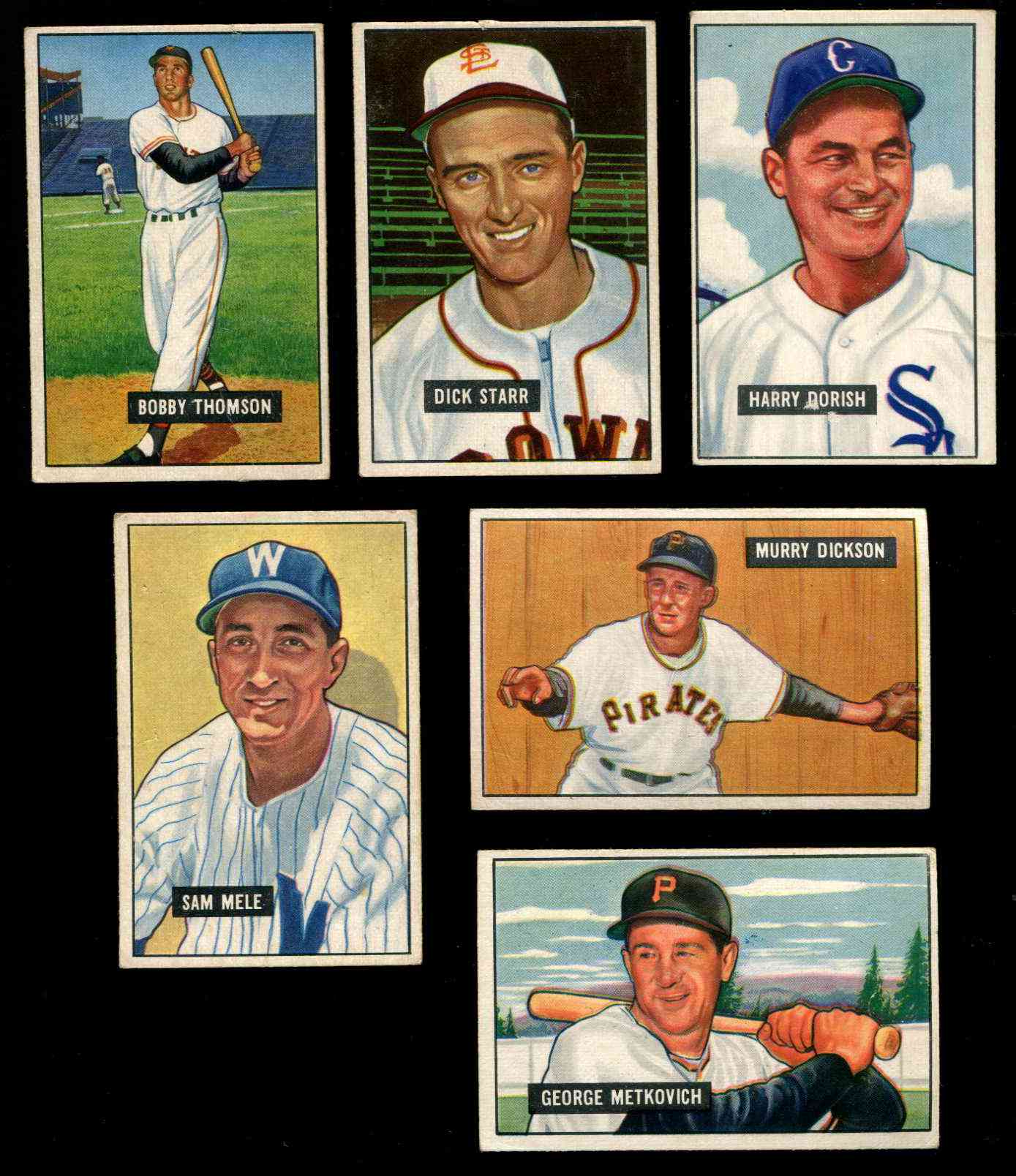 1951 Bowman #126 Bobby Thomson (New York Giants)  cards value