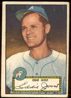1952 Topps # 45 Eddie Joost BLACK-BACK (Philadelphia A's)  cards value