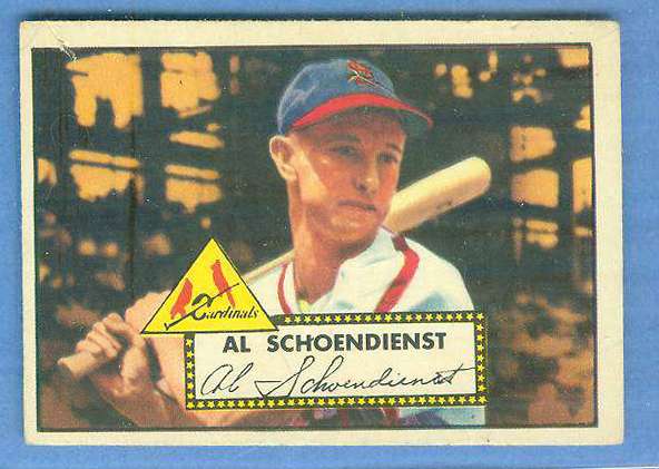 1952 Topps # 91 Al Schoendienst (Cardinals)  cards value