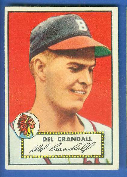 1952 Topps #162 Del Crandall (Boston Braves)  cards value