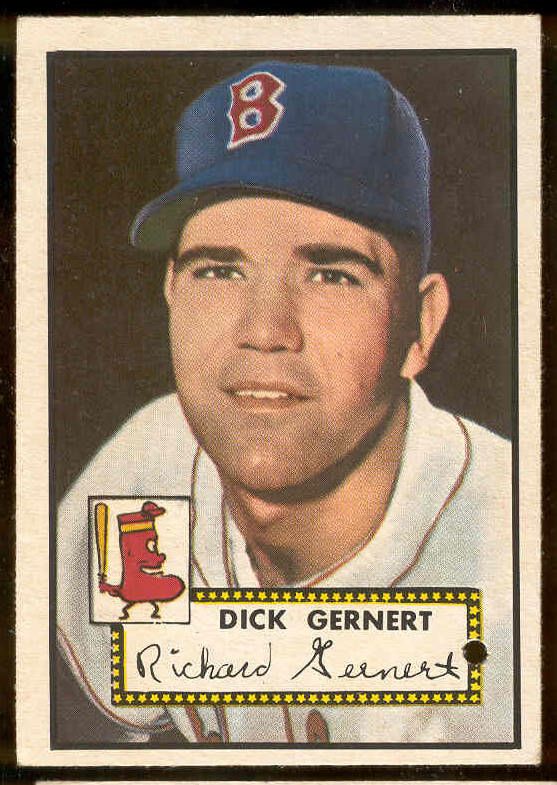 1952 Topps #343 Dick Gernert SCARCE HIGH# (Boston Red Sox)  cards value