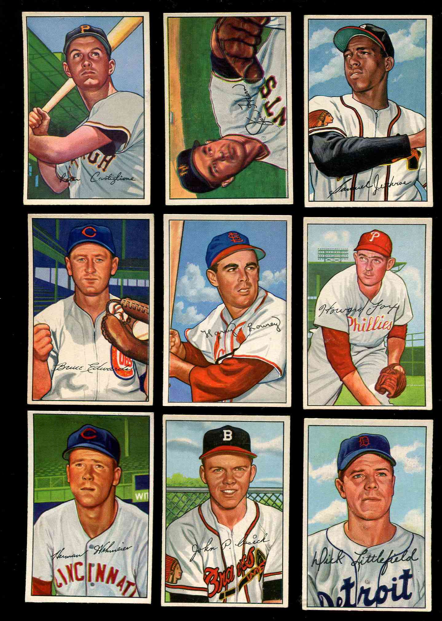 1952 Bowman # 88 Bruce Edwards (Cubs)  cards value