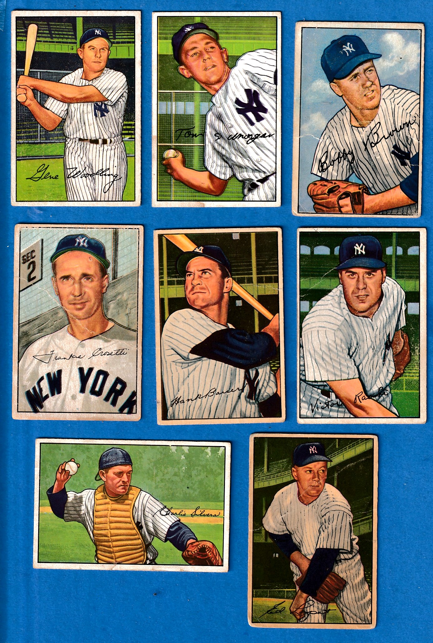 1952 Bowman  - YANKEES - Team Lot (8)  cards value