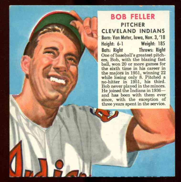 1952 Red Man #AL.8 Bob Feller (Indians)  cards value