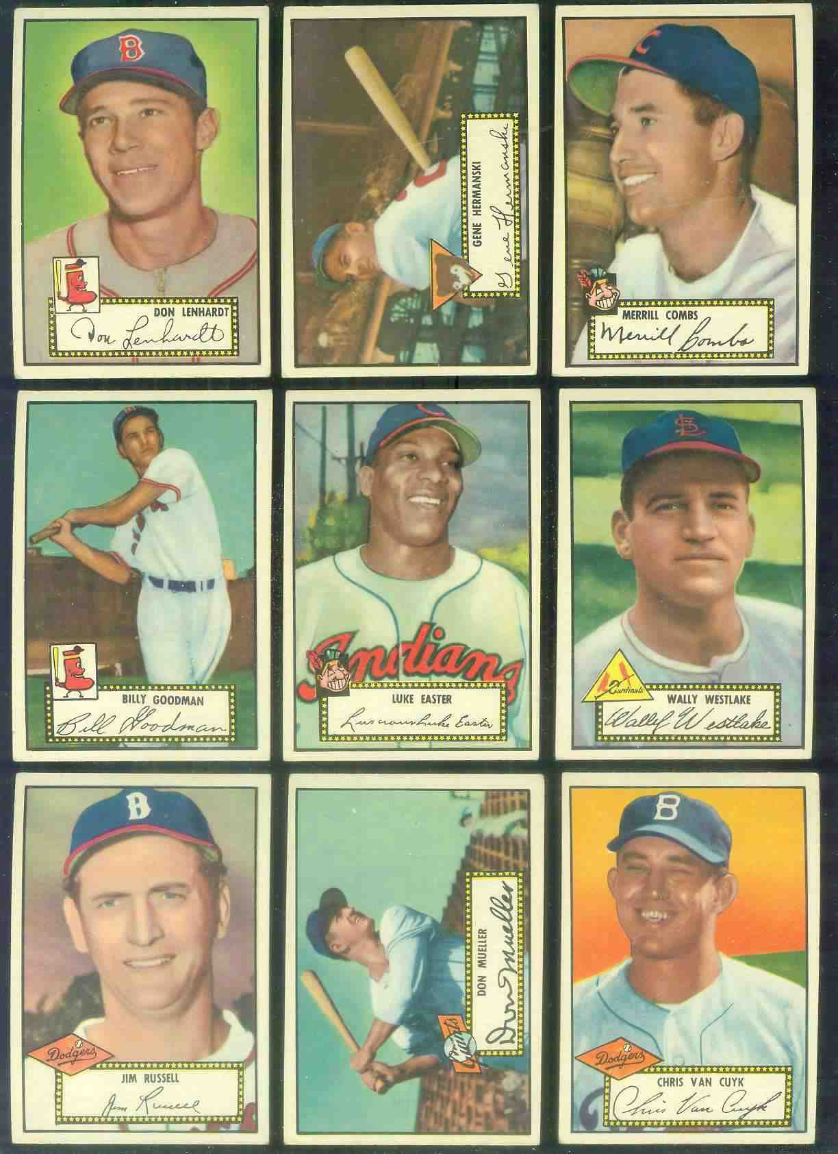 1952 Topps # 53 Chris Van Cuyk BLACK-BACK (Brooklyn Dodgers)  cards value