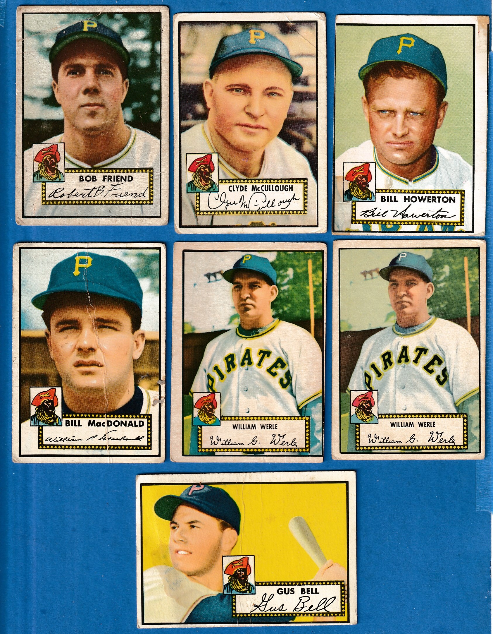 1952 Topps  - PIRATES - Starter Team Set/Lot (6 different)  cards value