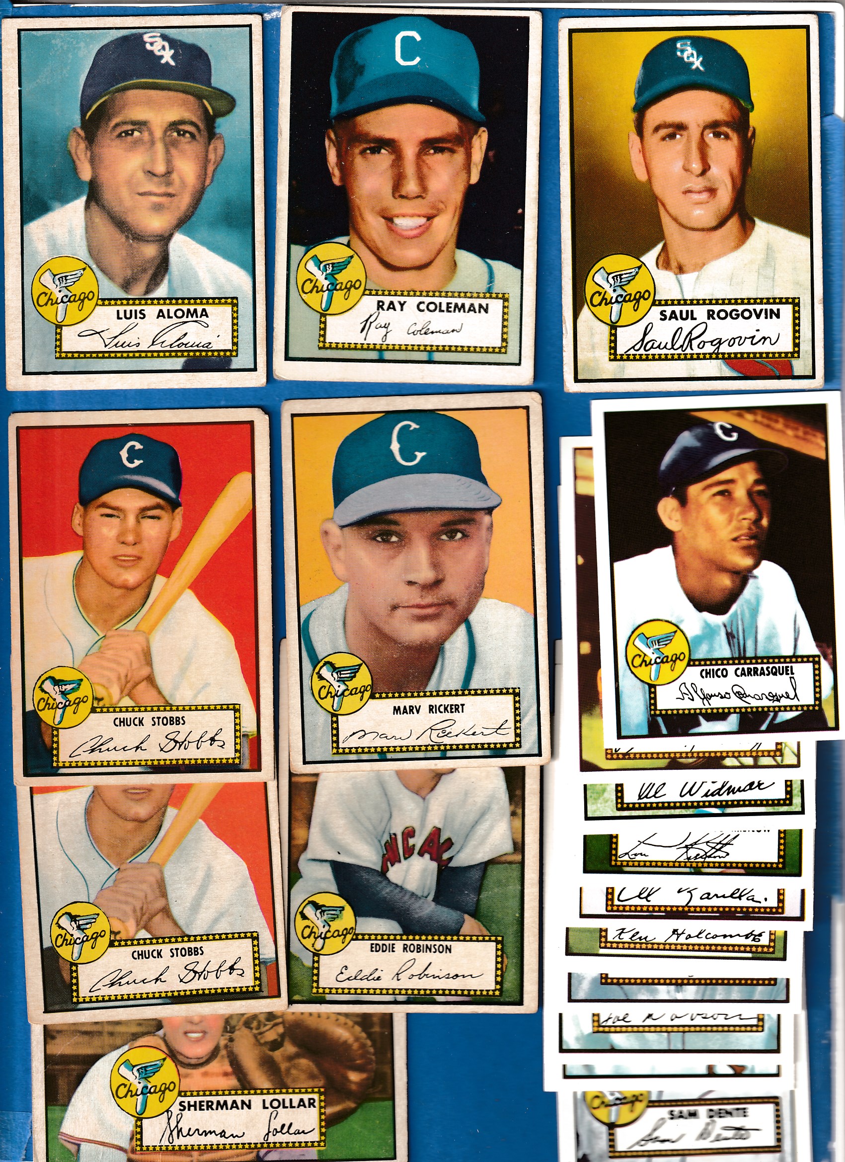 1952 Topps  - WHITE SOX - Starter Team Set/Lot (11 diff. + 12 Archives )  cards value