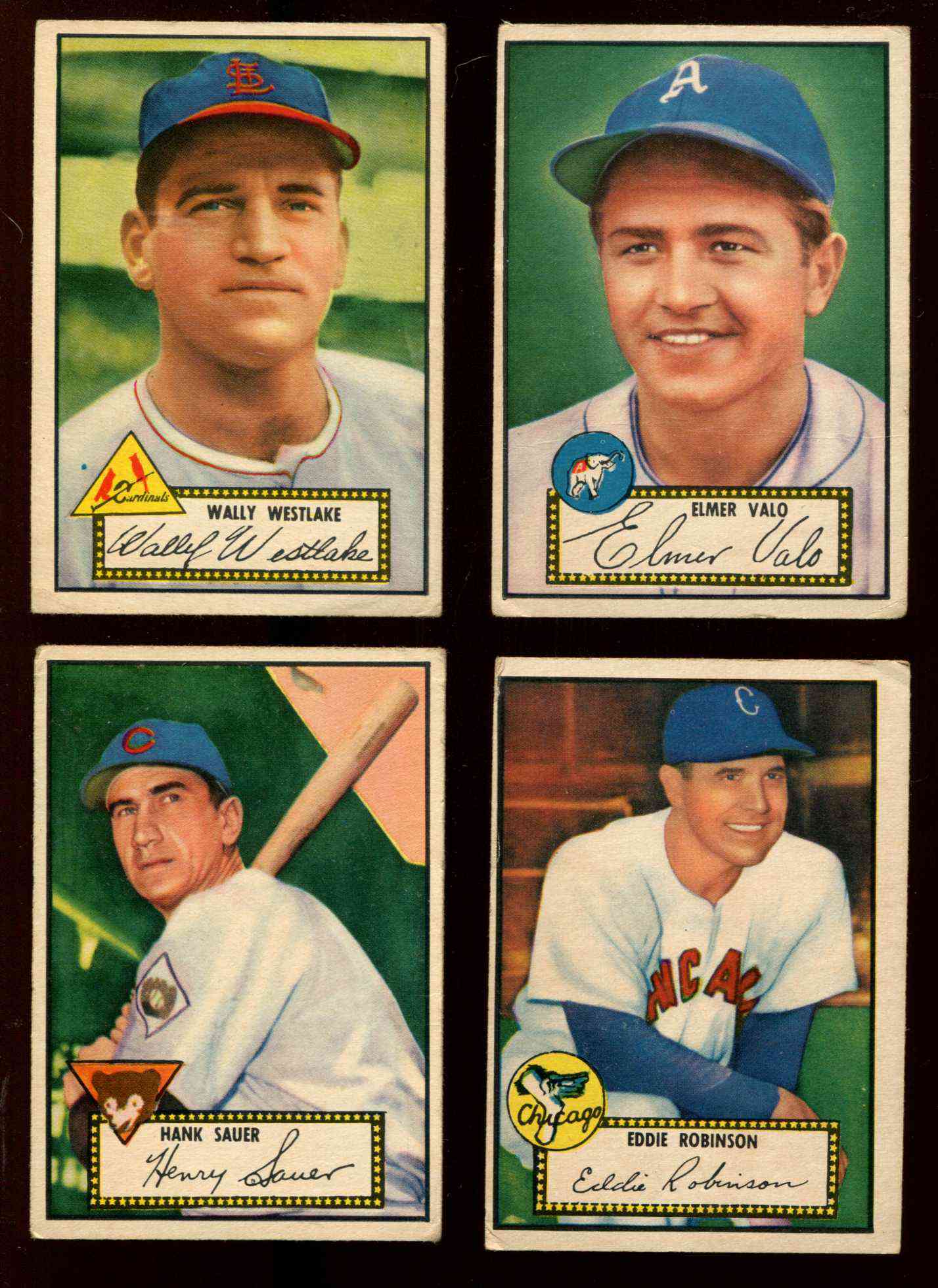 1952 Topps # 35 Hank Sauer (Cubs)  cards value
