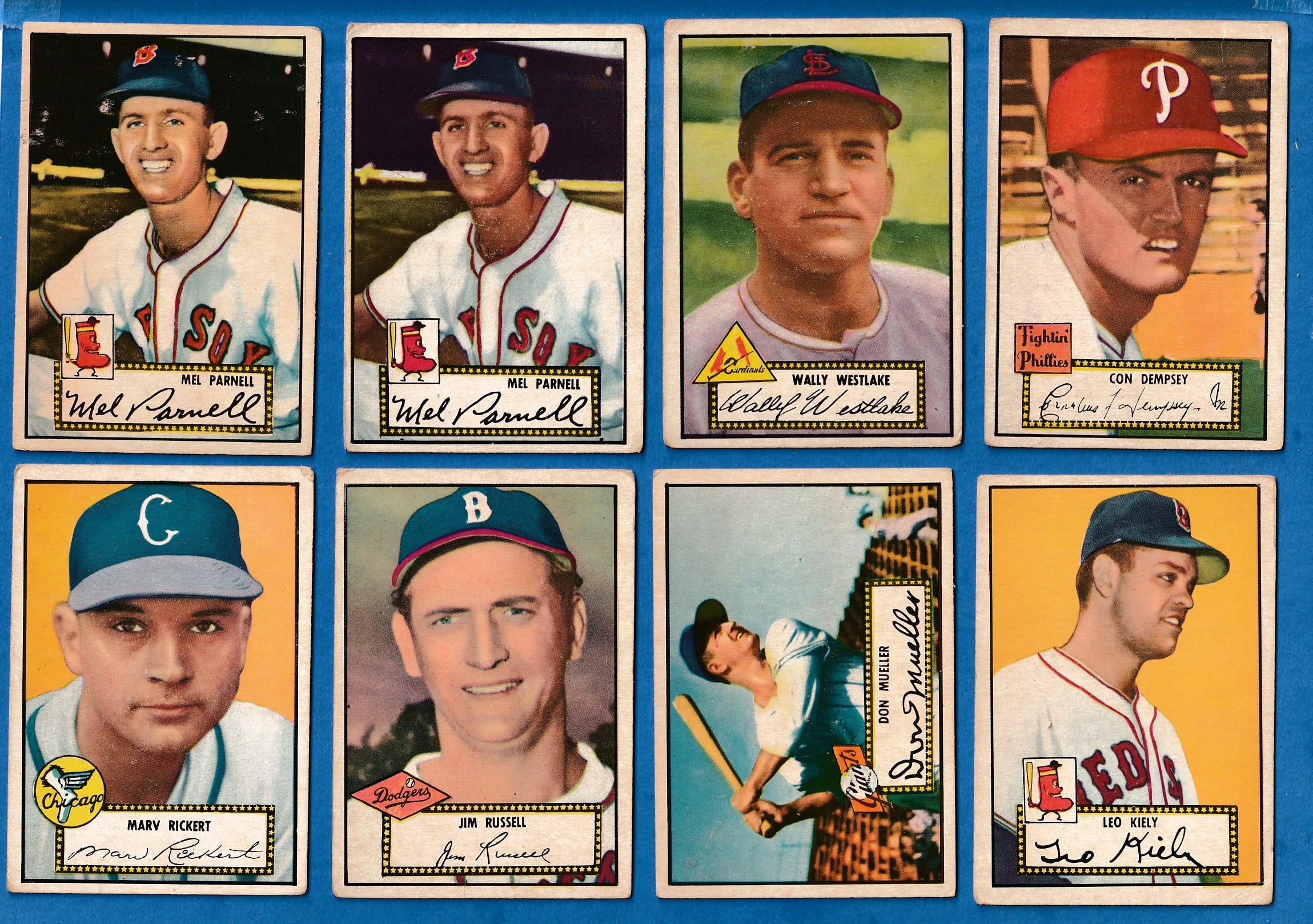 1952 Topps # 51 Jim Russell BLACK-BACK (Brooklyn Dodgers)  cards value