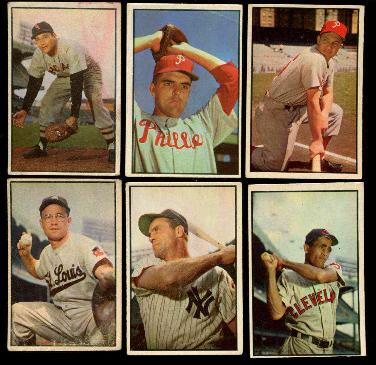 1953 Bowman Color # 84 Hank Bauer (Yankees)  cards value