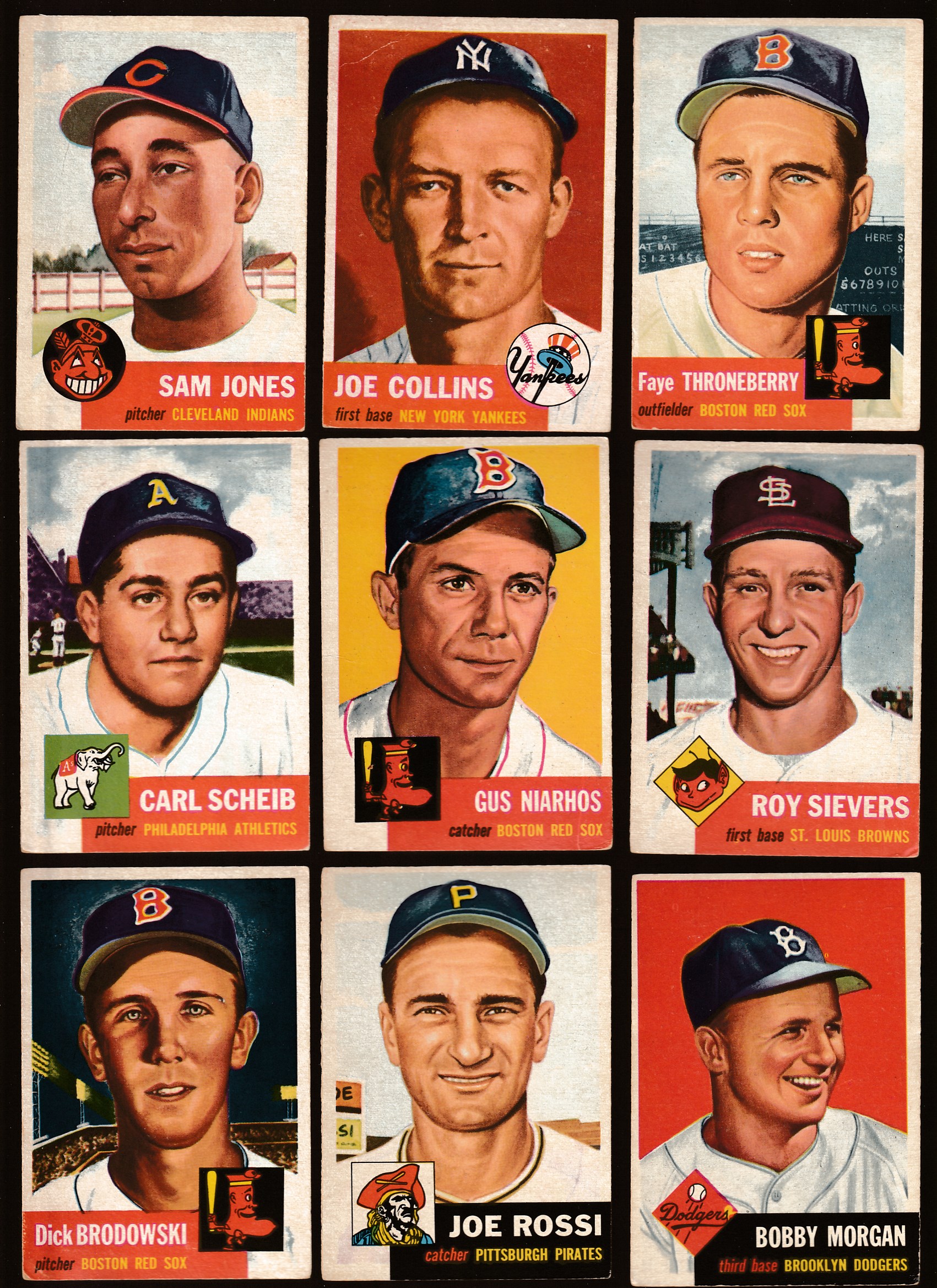 1953 Topps #  9 Joe Collins (Yankees)  cards value