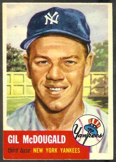 1953 Topps # 43 Gil McDougald (Yankees)  cards value