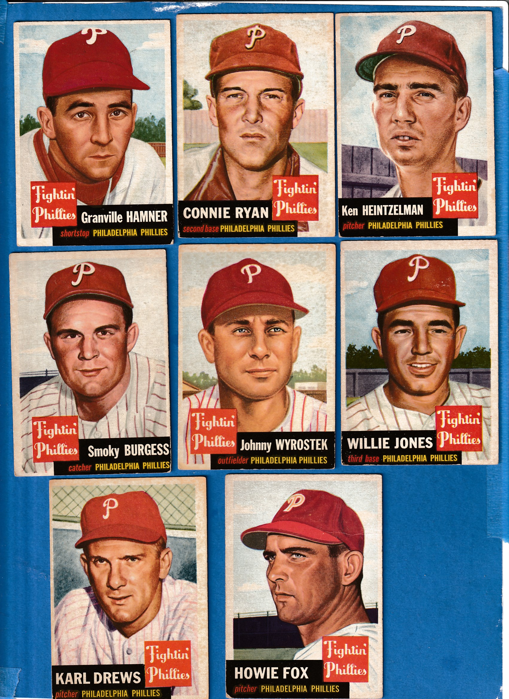 1953 Topps  - PHILLIES - Near Team Set (8/9)  cards value