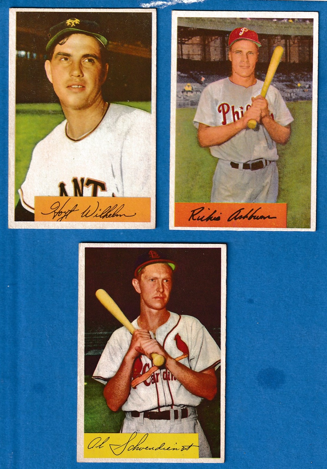 1954 Bowman # 15 Richie Ashburn [#] (Phillies)  cards value