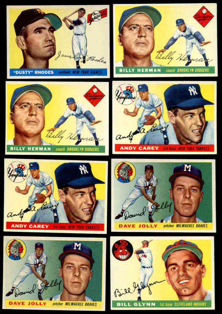 1955 Topps # 20 Andy Carey (Yankees)  cards value