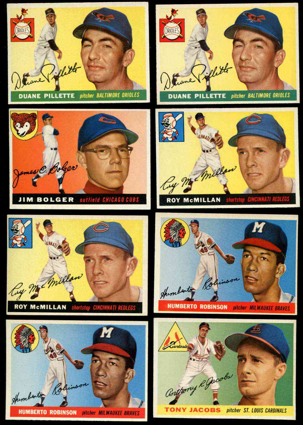 1955 Topps #182 Humberto Robinson SCARCE HIGH NUMBER (Braves)  cards value