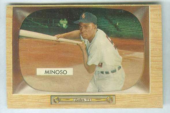 1955 Bowman # 25 Minnie Minoso [#] (White Sox)  cards value