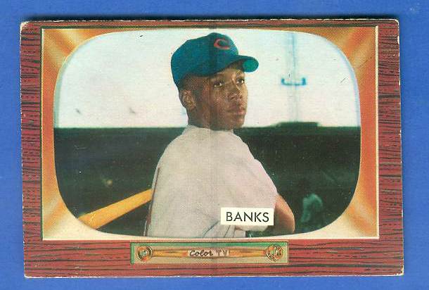 1955 Bowman #242 Ernie Banks SCARCER HIGH NUMBER (Cubs)  cards value